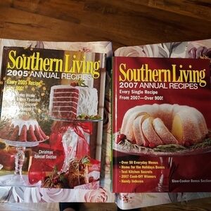 2 southern living cookbooks 2005 and 2007 annual recipes